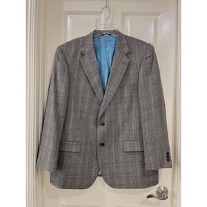 alan flusser men wool% lambwool blazer size 44R